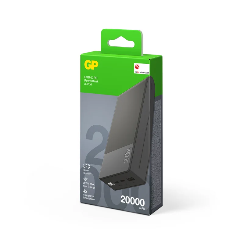 GP Powerbank M2+ 20000 mAh Grey