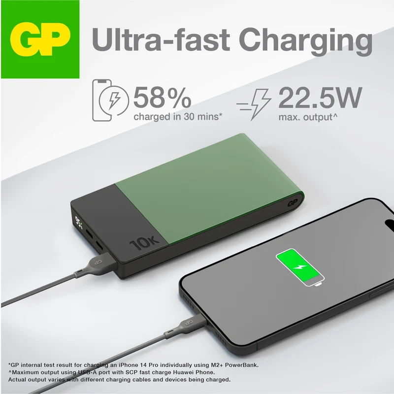 GP Powerbank M2, 10000mAh, Green