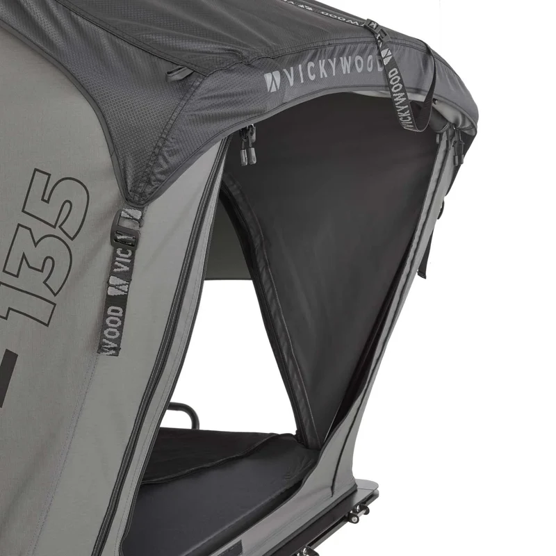 VICKYWOOD Hartschalen-Dachzelt CUMARU EASE 135 grau