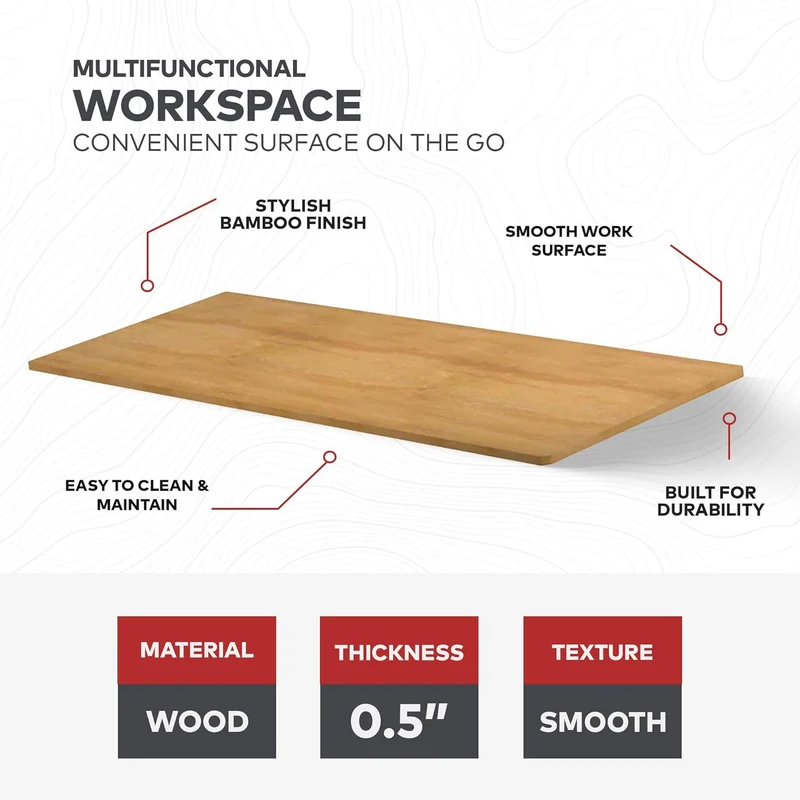 YAKIMA MOD Work Space MD/LG – Klappbare Bambus-Arbeitsfläche für deine MOD HomeBase MD/LG