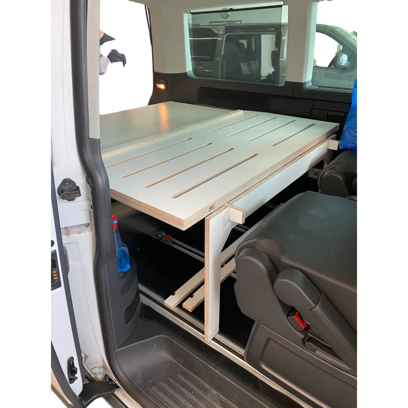VW T6 - Aluminium Camperbox Heckküche mit Bett inkl. Matratze
