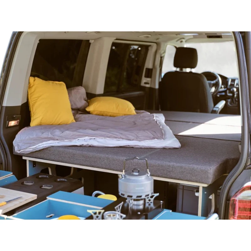 VW T6 - Aluminium Camperbox Heckküche mit Bett inkl. Matratze