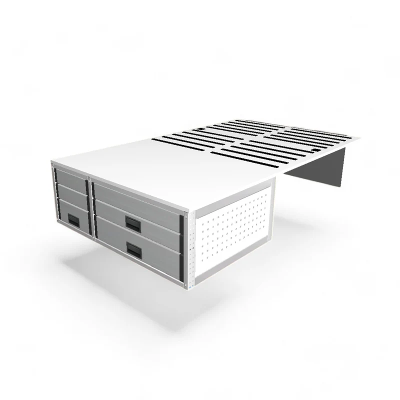 VW Caddy - Aluminium Camperbox Heckküche mit Bett inkl. Matratze