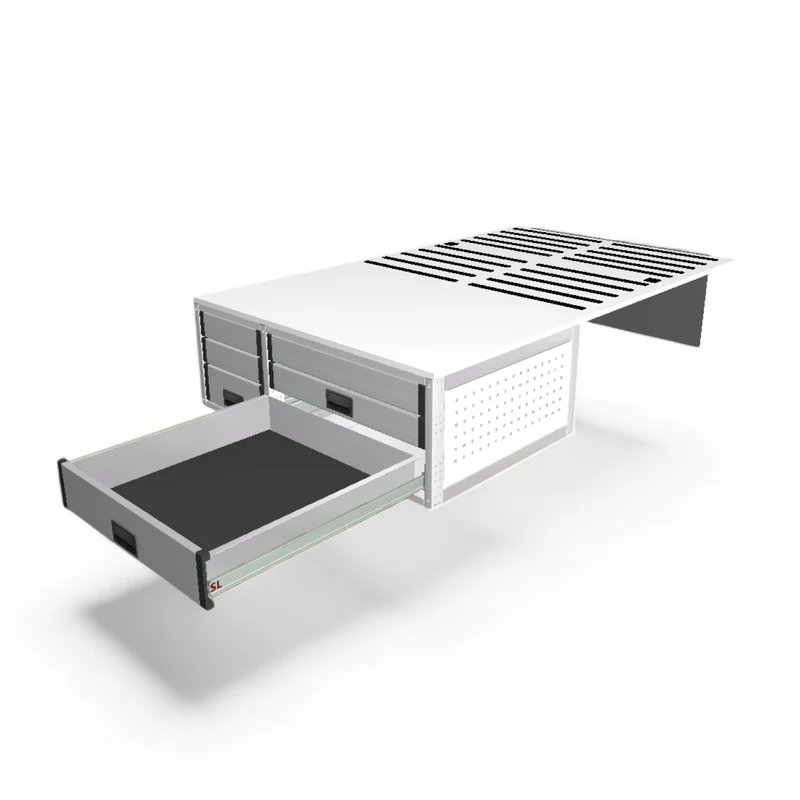 VW Caddy - Aluminium Camperbox Heckküche mit Bett inkl. Matratze