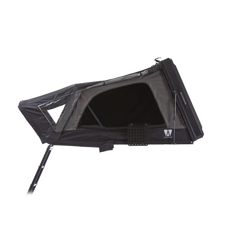 VICKYWOOD Hybrid Hartschalen Dachzelt TEAK 135 grau