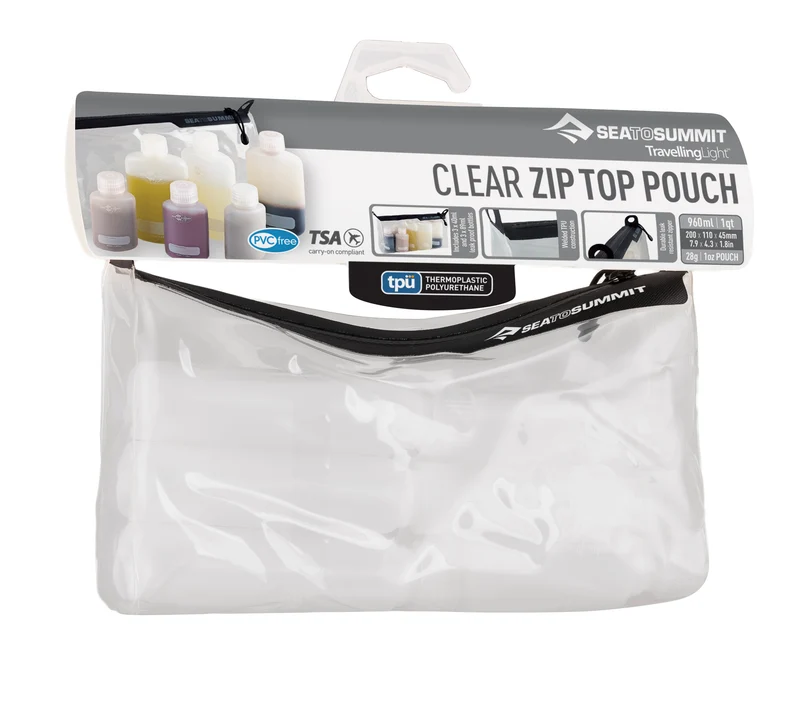 TPU Clear Ziptop Pouch with Bottles