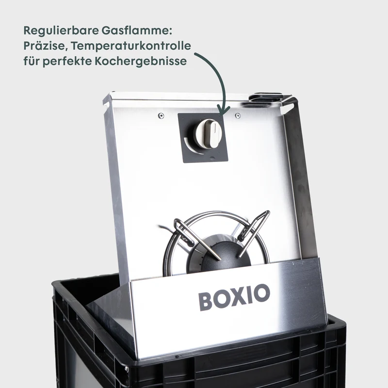 BOXIO COOK Gaskocher - Der revolutionäre Gaskocher in der Eurobox