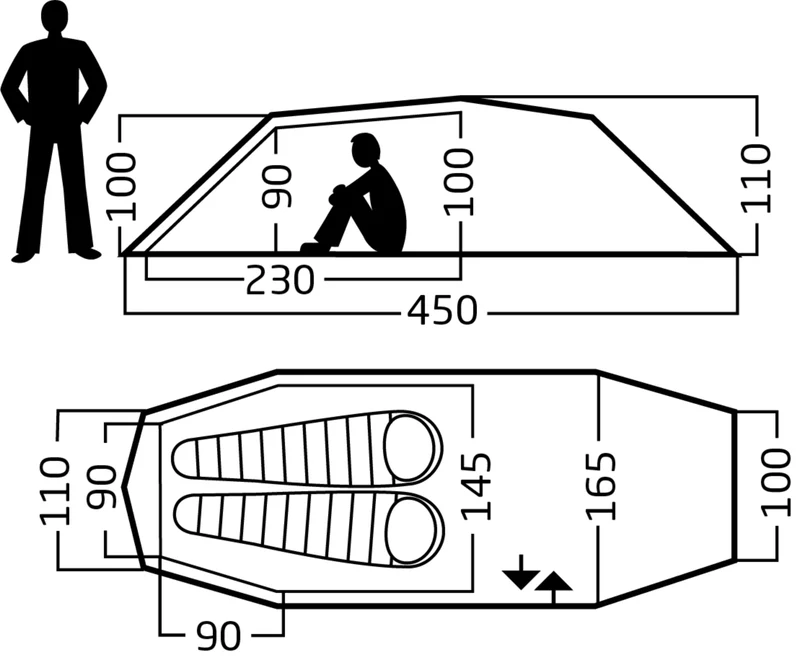Oppland 2 SI (2.0) Tent - Tunneltält för två personer