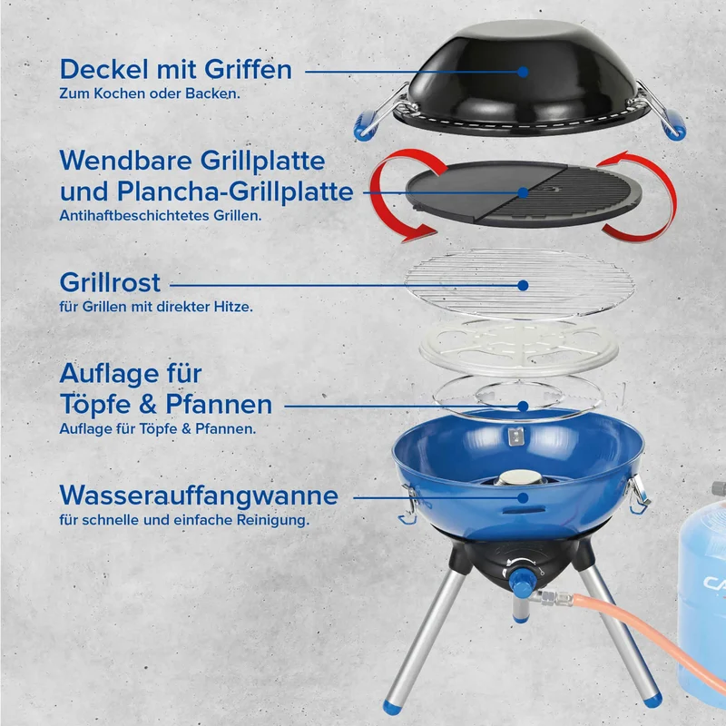 Campingaz Party Grill 400 R | 5 in 1 Campinggrill & Gaskocher