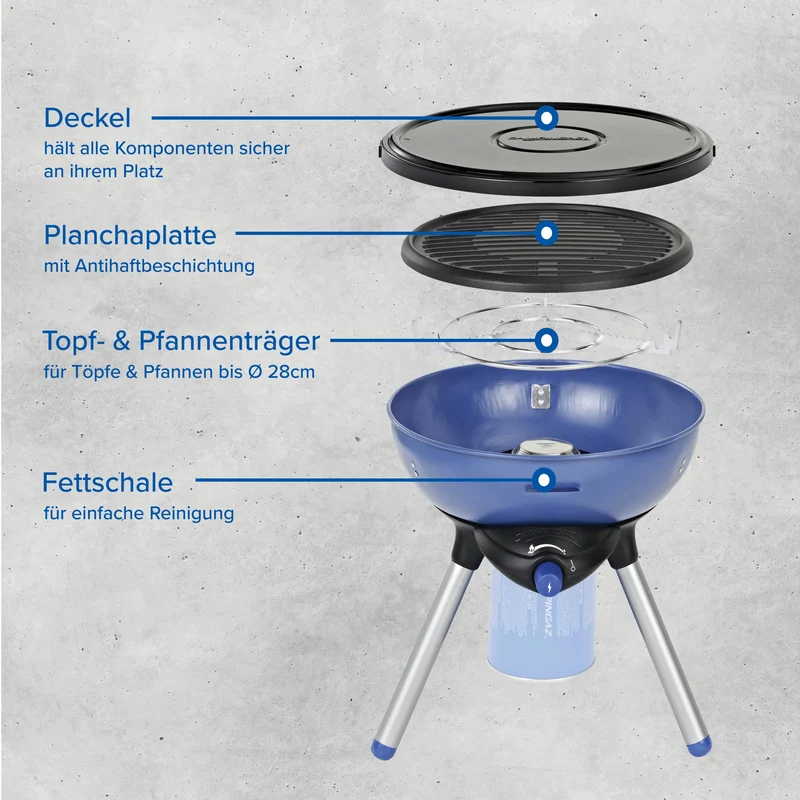 Campingaz Party Grill 200 CV | 2 in 1 Campinggrill & Gaskocher