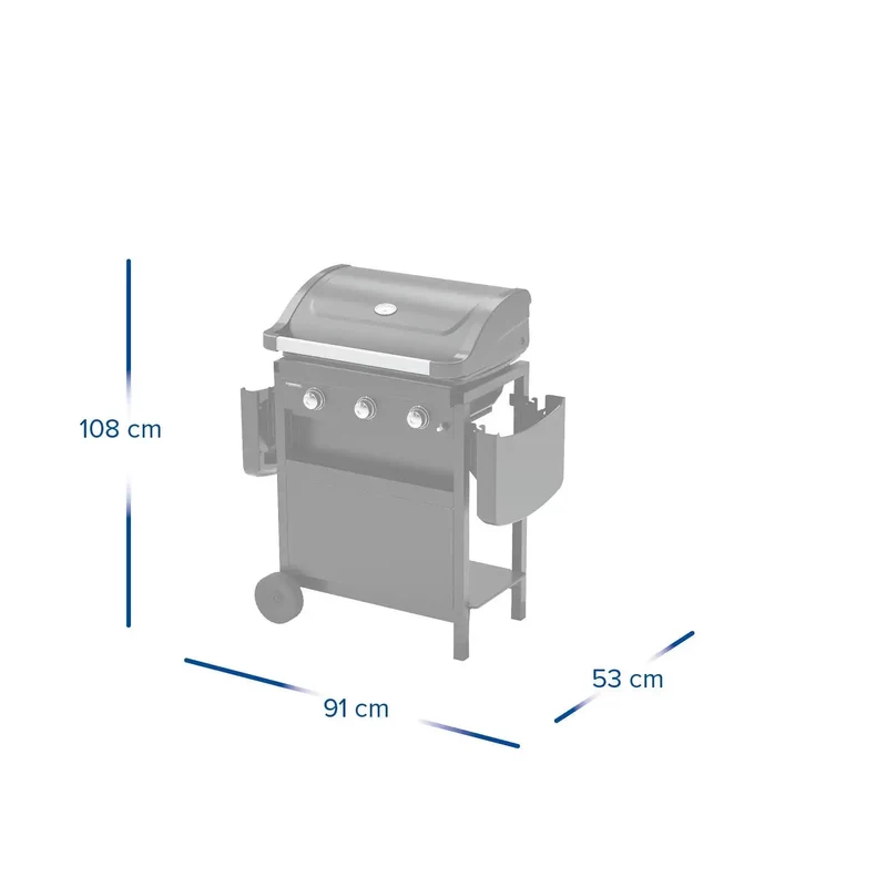 Campingaz Compact 3 L Gasgrill | 3 Stahlrohrbrenner
