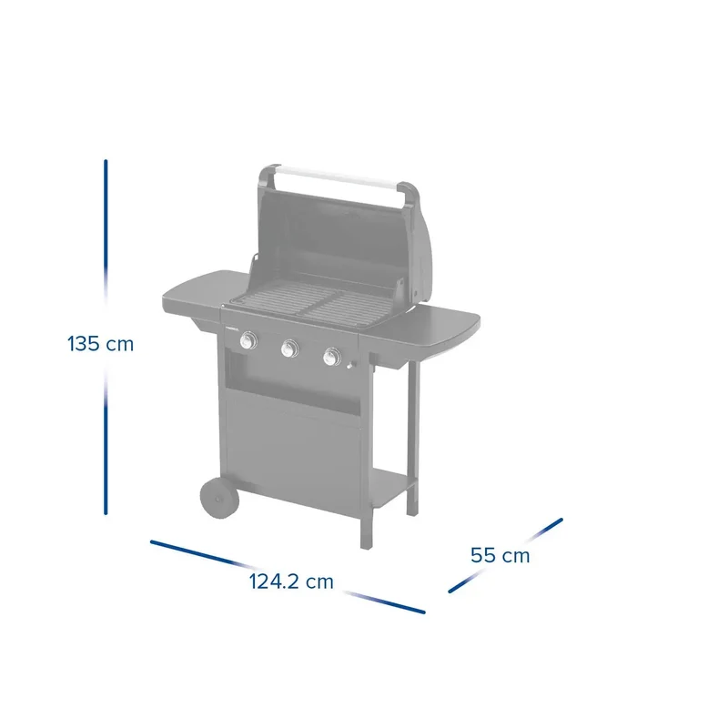 Campingaz Compact 3 L Gasgrill | 3 Stahlrohrbrenner