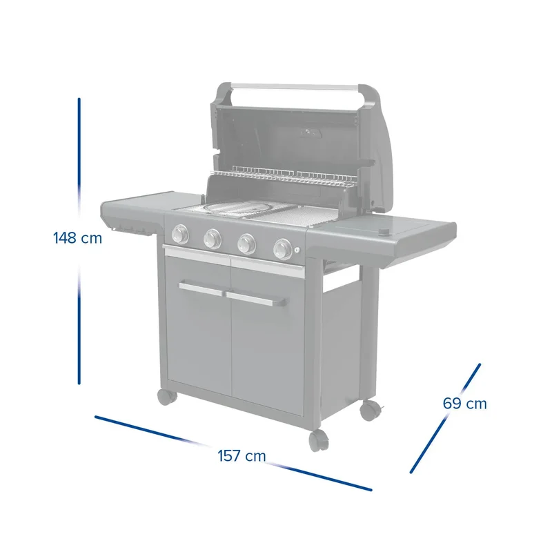 Campingaz 4 Series Premium Gasgrill | 4 Blue Flame Edelstahlbrenner