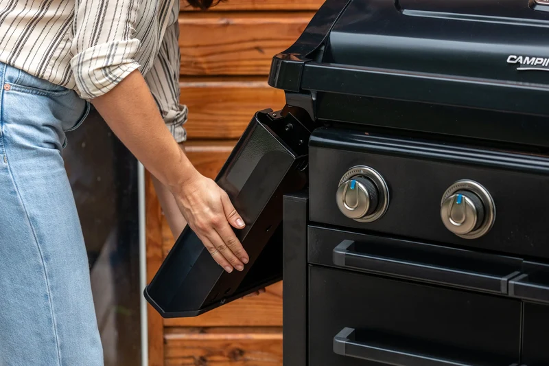 Campingaz 4 Series Onyx S Gasgrill | 4 Blue Flame Edelstahlbrenner | Seitenkocher