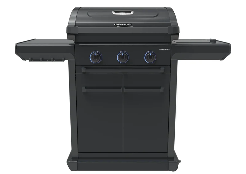 Campingaz 3 Series Onyx S Gasgrill | 3 Blue Flame Edelstahlbrenner | Seitenkocher