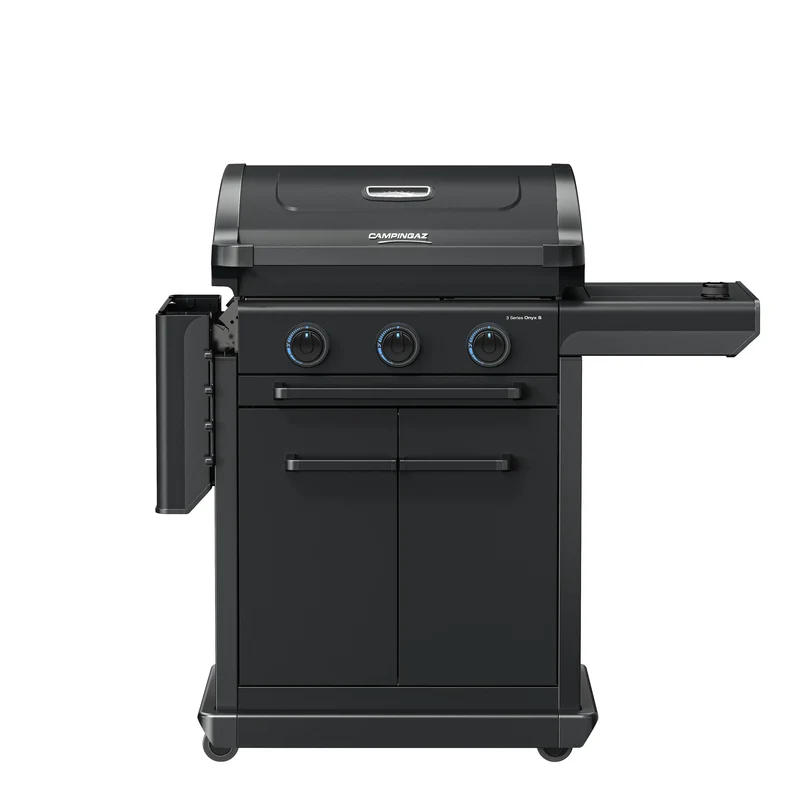 Campingaz 3 Series Onyx S Gasgrill | 3 Blue Flame Edelstahlbrenner | Seitenkocher