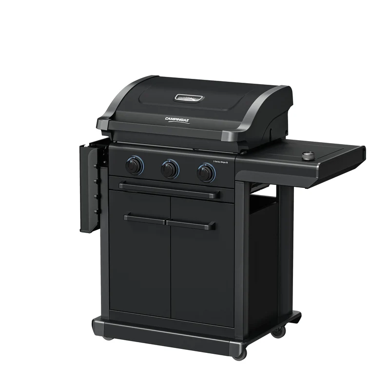 Campingaz 3 Series Onyx S Gasgrill | 3 Blue Flame Edelstahlbrenner | Seitenkocher