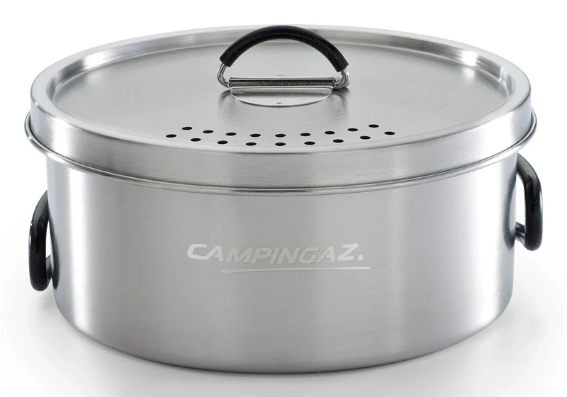 Campingaz Trekking-Geschirrset aus Edelstahl | 1 Topf mit Deckel & Pfanne