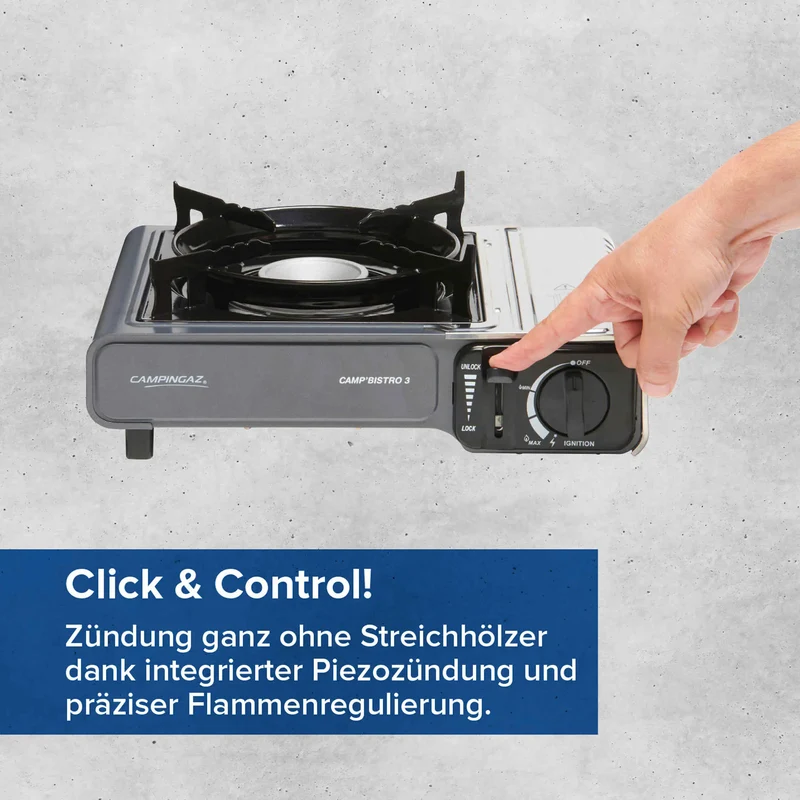 Campingaz Gaskocher Camp'Bistro 3 mit Grillplatte | 1 Brenner