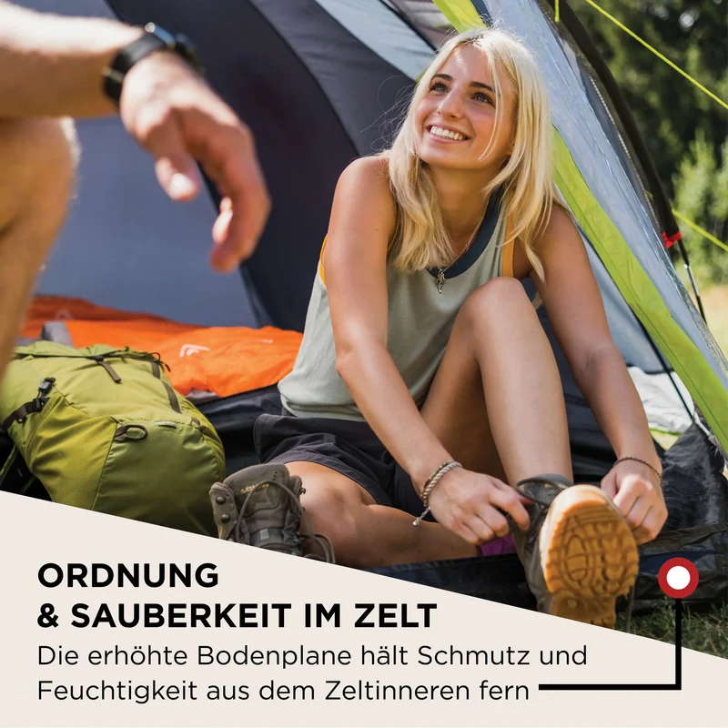 Coleman Darwin 4 Plus | leichtes Kuppelzelt mit Vorraum | 4 Personen
