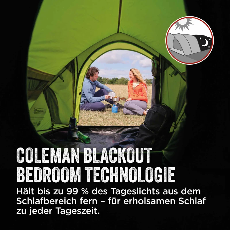 Coleman Darwin 3 Plus Blackout Kuppelzelt mit Vorzelt | 3 Personen