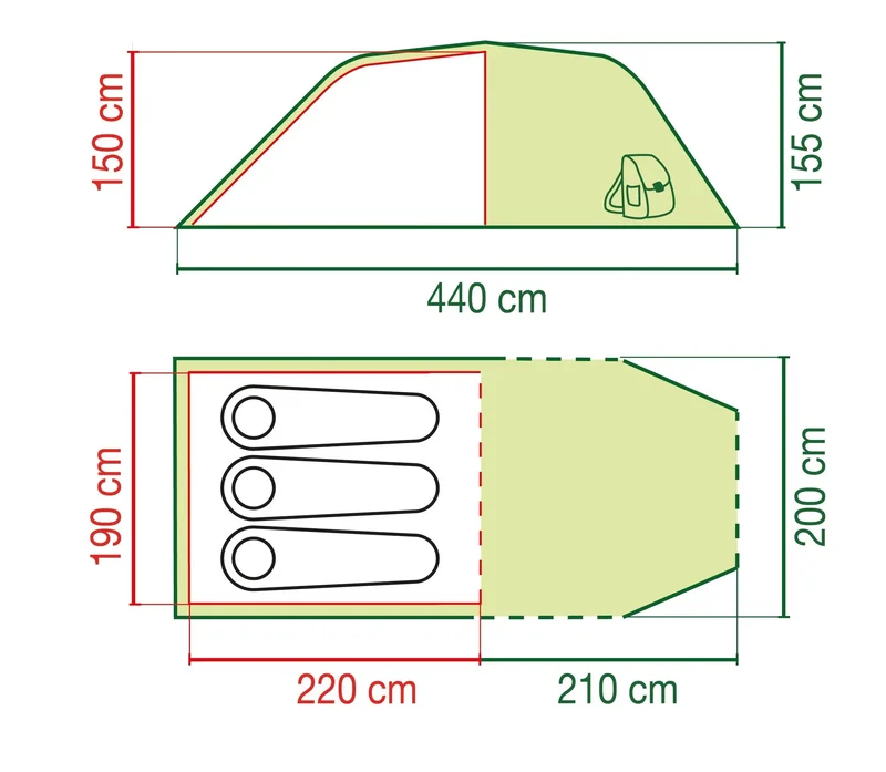 Coleman Coastline 3 Plus Tunnelzelt | 3 Personen