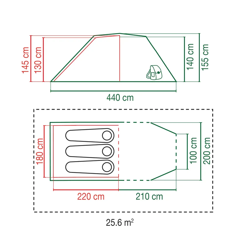 Coleman Chimney Rock 3 Plus BlackOut Tunnelzelt | 3 Personen