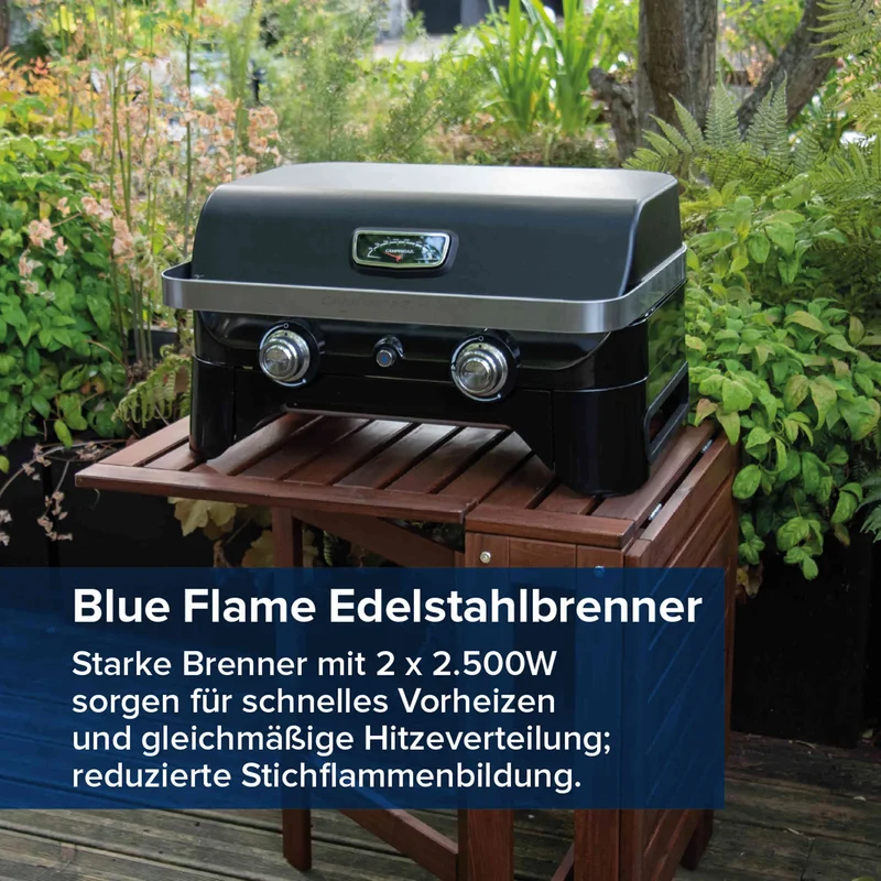 Campingaz Attitude 2100 LX Gas-Tischgrill | 2 x Blue Flame Edelstahlbrenner