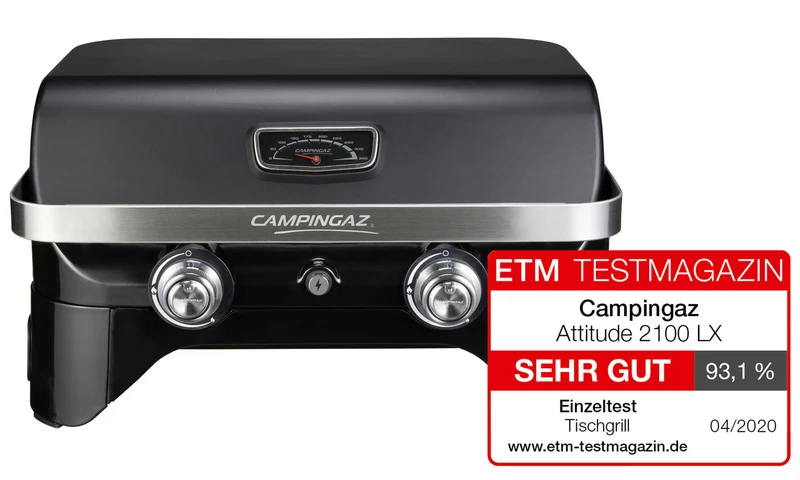 Campingaz Attitude 2100 LX Gas-Tischgrill | 2 x Blue Flame Edelstahlbrenner