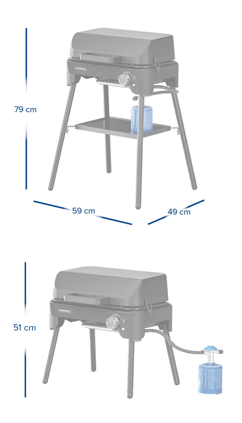 Campingaz Tour & Grill CV Plus | 3 in 1 Camping- und Tischgrill | 1 Brenner