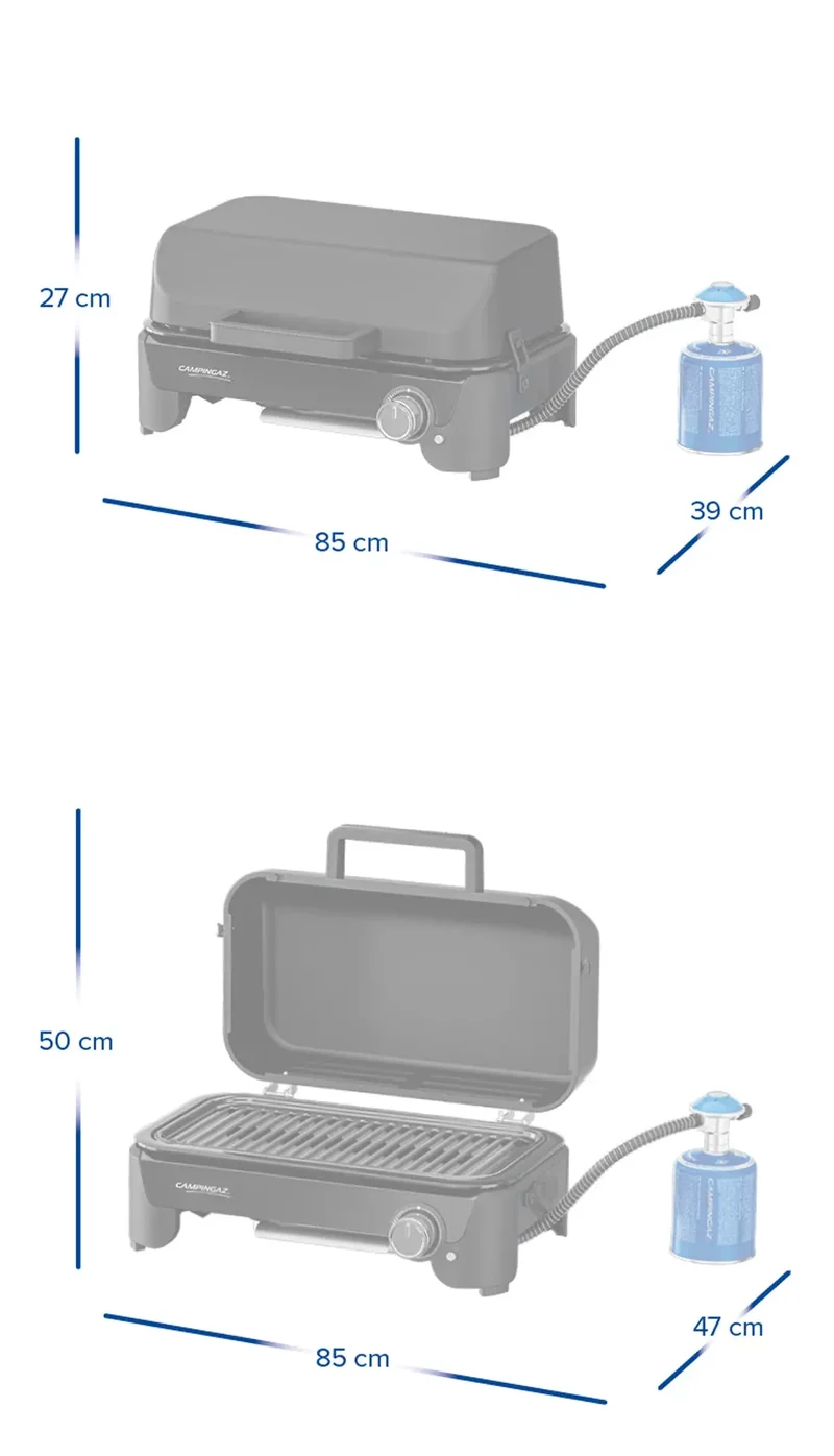 Campingaz Tour & Grill CV Plus | 3 in 1 Camping- und Tischgrill | 1 Brenner