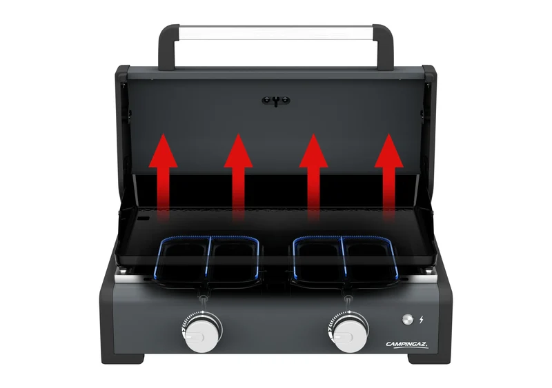 Campingaz Sigma 2 Cook Plancha-Gasgrill | Heiße Grillplatte | 2 Brenner