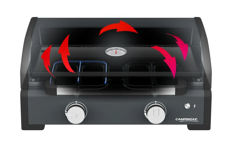 Campingaz Sigma 2 Cook Plancha-Gasgrill | Heiße Grillplatte | 2 Brenner