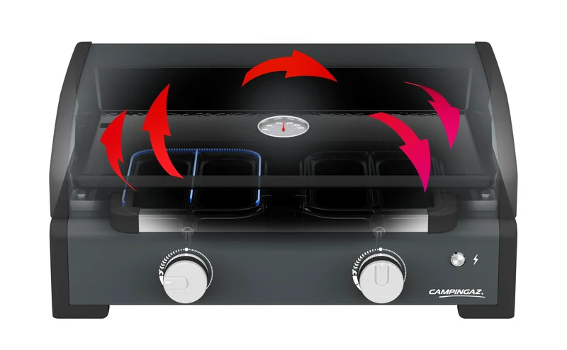Campingaz Onyx 2 Plancha-Gasgrill | Heiße Grillplatte | 2 Brenner