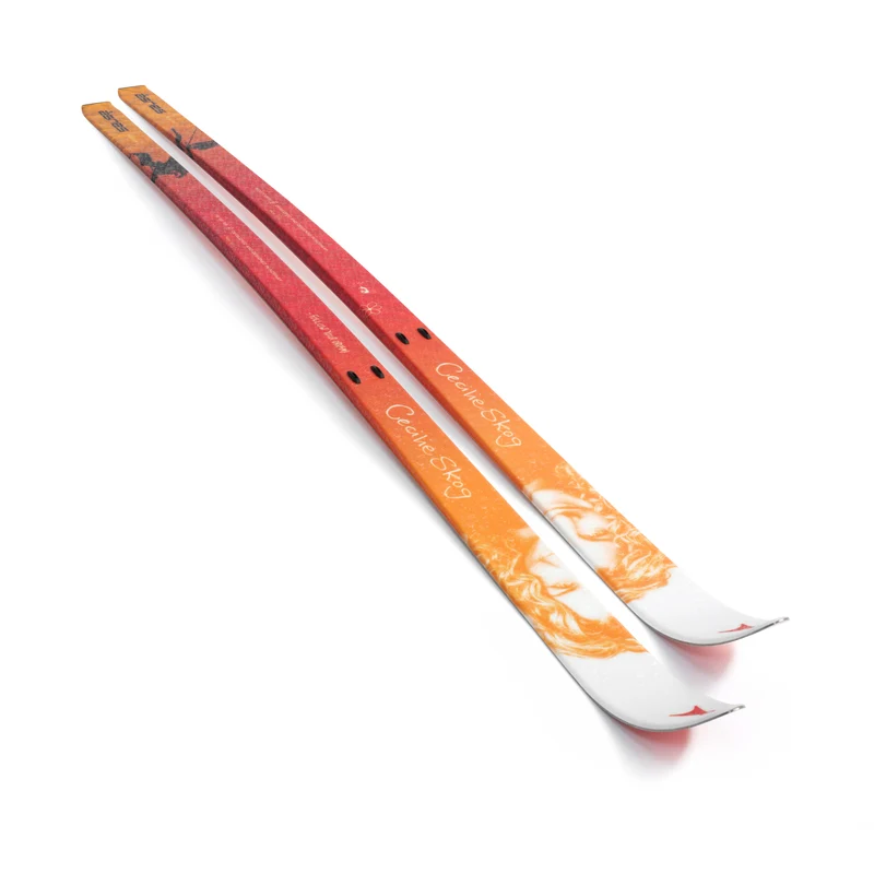 CECILIE BC SKI WL/FL 76-56-66 - Vallningsfria turskidor med stålkant, inkl montering