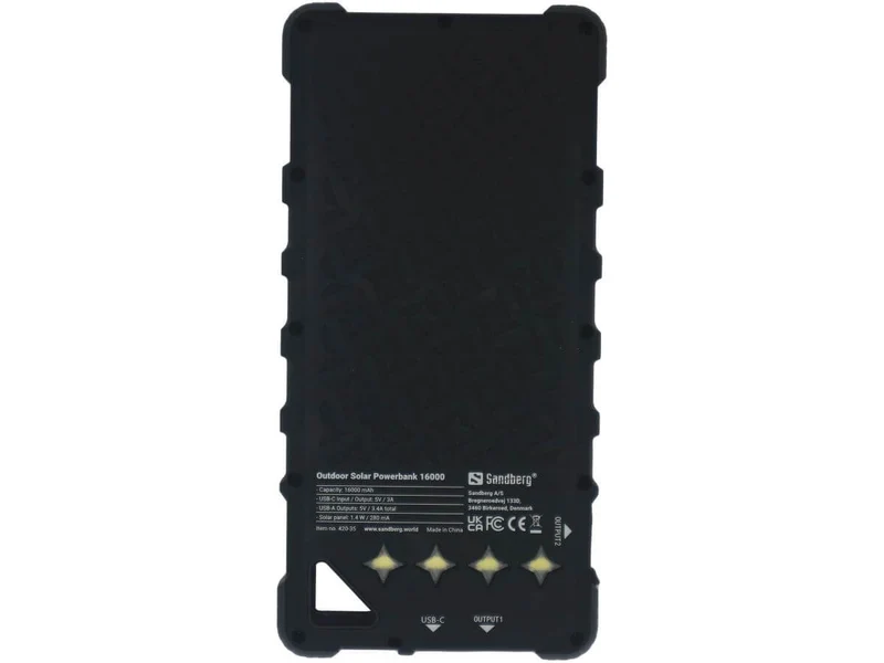 Outdoor Solar Powerbank 16000 mAh