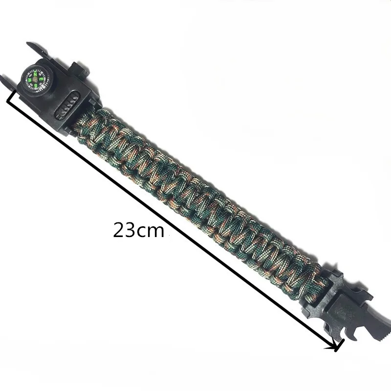 Alfa Survival paracord armband met kompas en LED licht