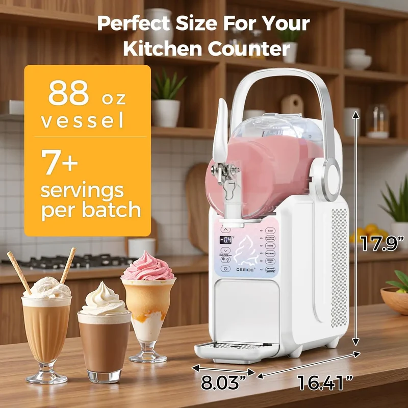 2-in-1 Eismaschine & Slush-Eis mit Griff, 3 l | Präzise Kühlung & Schnellgefriergerät