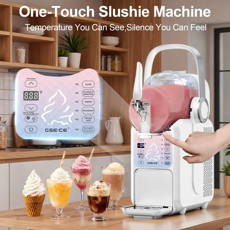 2-in-1 Eismaschine & Slush-Eis mit Griff, 3 l | Präzise Kühlung & Schnellgefriergerät
