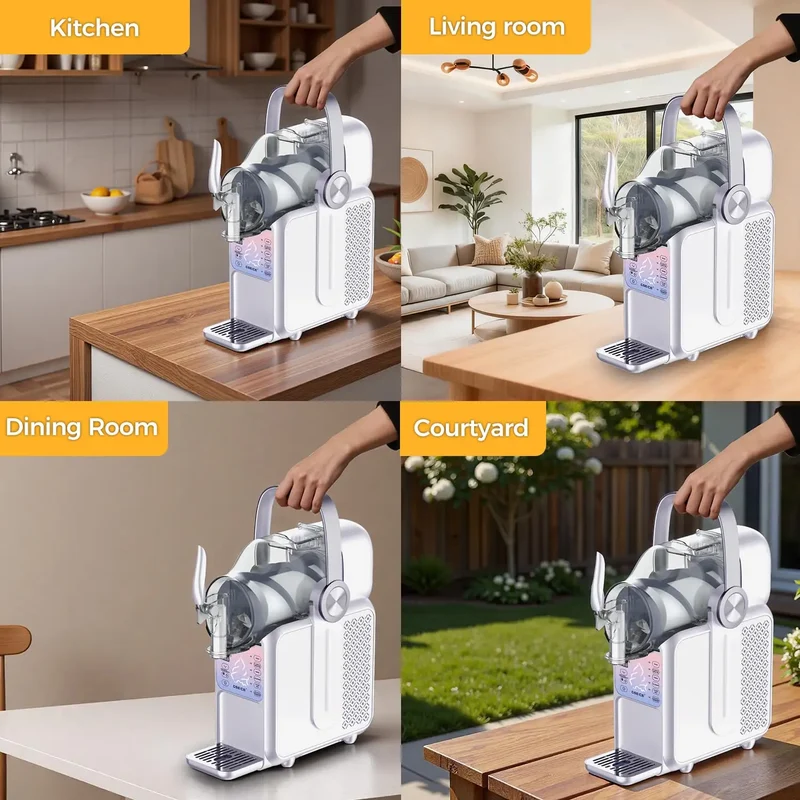 2-in-1 Eismaschine & Slush-Eis mit Griff, 3 l | Präzise Kühlung & Schnellgefriergerät