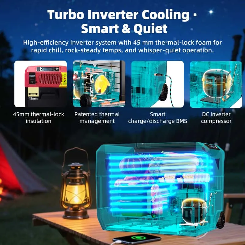 GSEICE 20-Liter-Campingkühlschrank mit Energiespeicher | USB-/Typ-C-Stromausgang