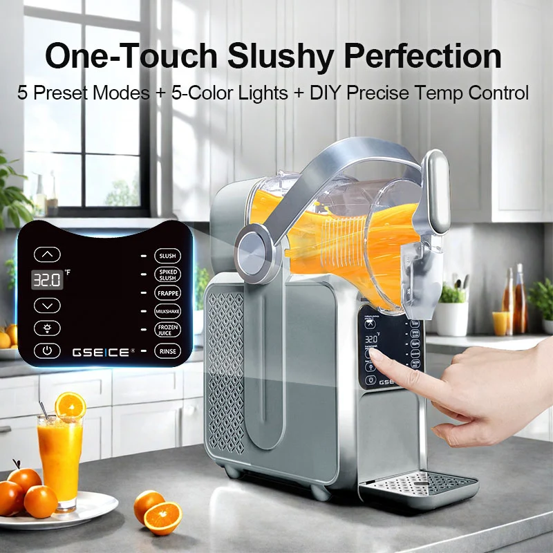 Slushy-Maker für zu Hause mit Griff, 3 l | Maschine für präzises Kühlen und Schnellgefrieren von Getränken | GSEICE