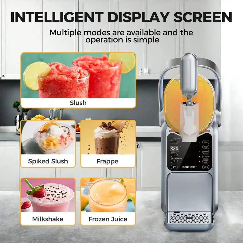 Slushy-Maker für zu Hause mit Griff, 3 l | Maschine für präzises Kühlen und Schnellgefrieren von Getränken | GSEICE