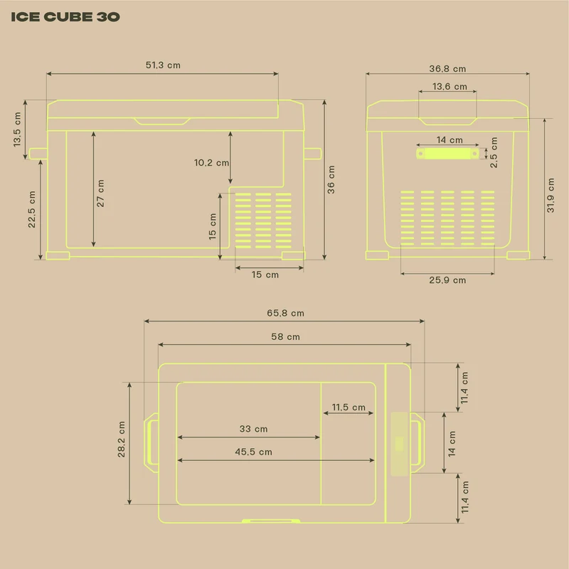 ICECUBE 30 Kompressor-Kühlbox, 12/24/230V