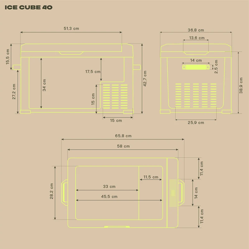 ICECUBE 40 Kompressor-Kühlbox, 12/24/230V