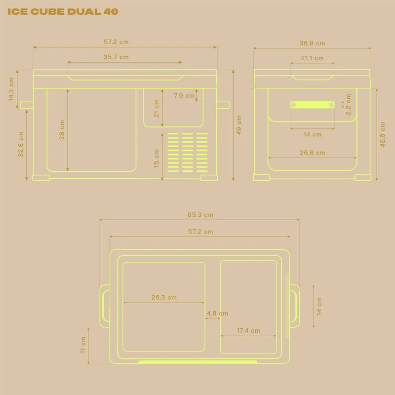 ICECUBE DUAL 40 Kompressor-Kühlbox, 12/24/230V