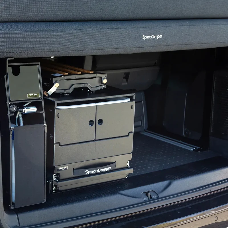 SpaceSlide Heckauszug/Lastenauszug für VW T5 / T6 / T6.1 Multivan & Beach von SpaceCamper Modular