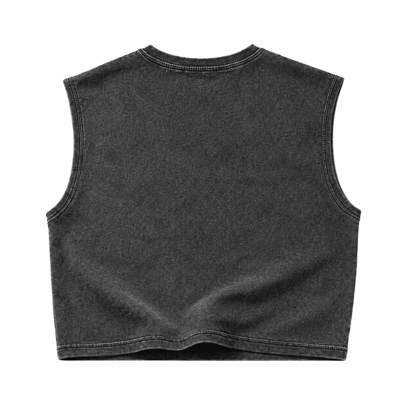 Techno Atzen Cropped Shirt mit Lochnieten