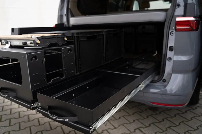 SpaceSlide Heckauszug/Lastenauszug für VW T7 von SpaceCamper Modular