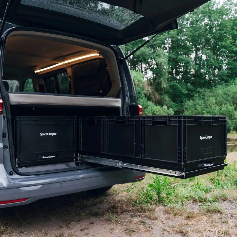 SpaceSlide Heckauszug/Lastenauszug für VW T7 von SpaceCamper Modular